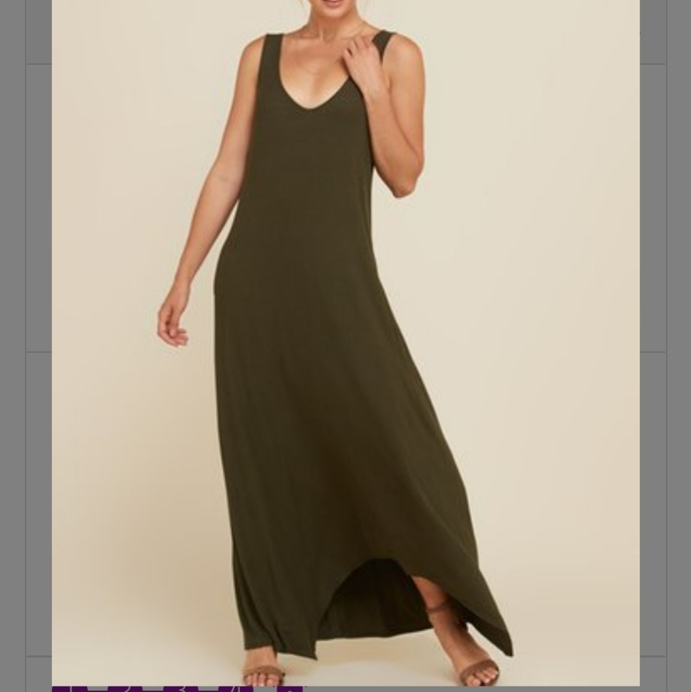 Annabelle USA Handkerchief Hem Maxi Dress